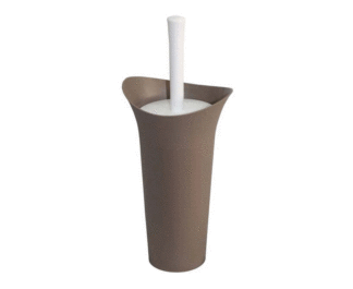 Plasticna cetka za wc solju trendy braon