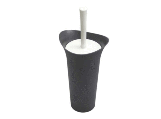 Plasticna cetka za wc solju trendy siva