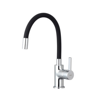 Baterija sa 3 cevi za sudoperu LAVA, crni izliv